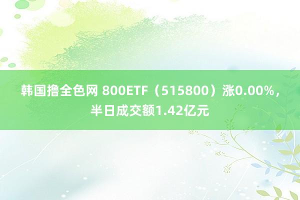 韩国撸全色网 800ETF（515800）涨0.00%，半日成交额1.42亿元